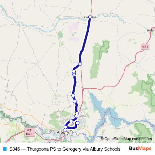 S846 bus Line Map