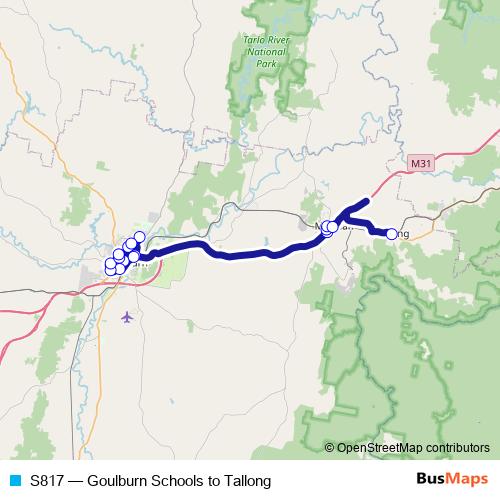 S817 bus Line Map