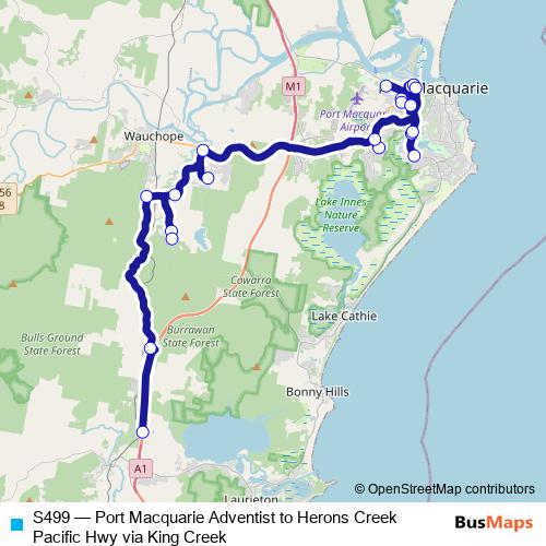 S499 bus Line Map