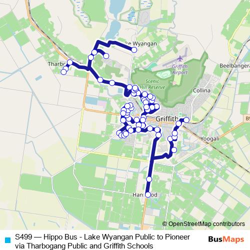 S499 bus Line Map