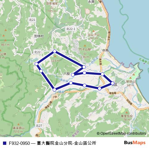 F932-0950 bus Line Map