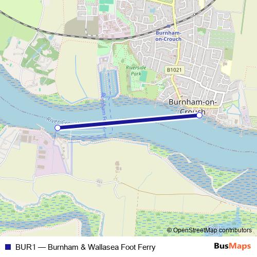 BUR1 ferry Line Map
