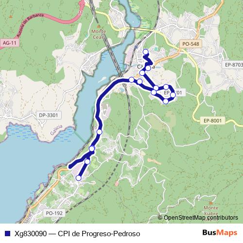 Xg830090 bus Line Map