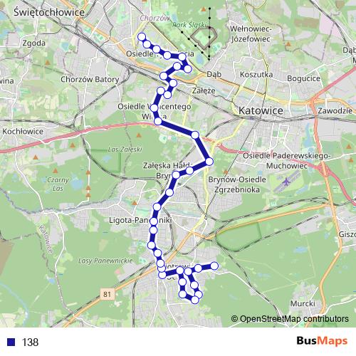 138 bus Line Map