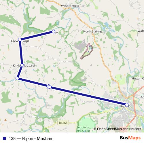 138 bus Line Map