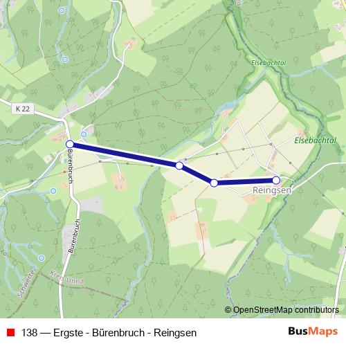 138 bus Line Map