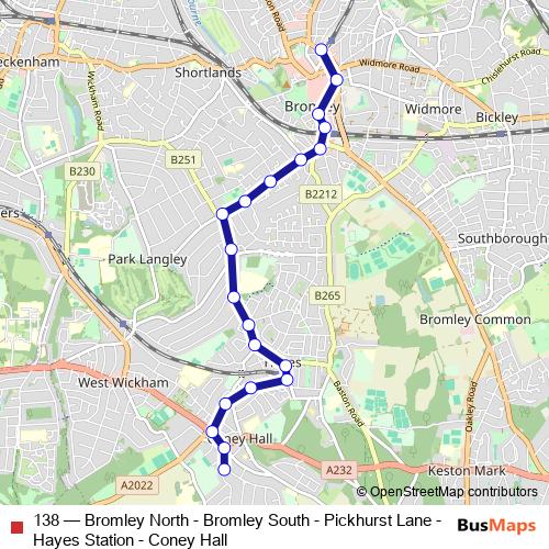 138 bus Line Map