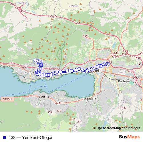 138 bus Line Map