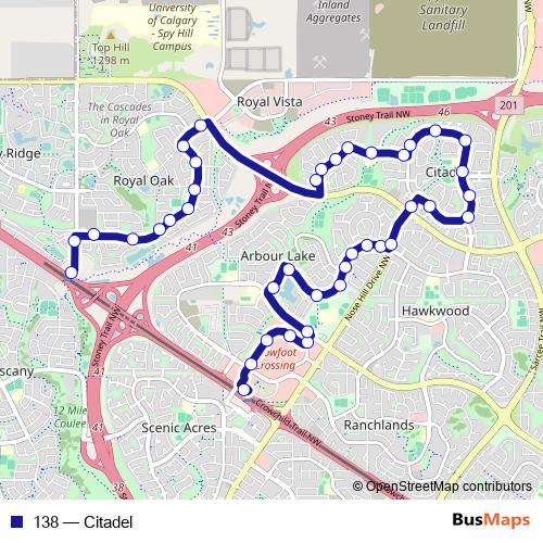138 bus Line Map