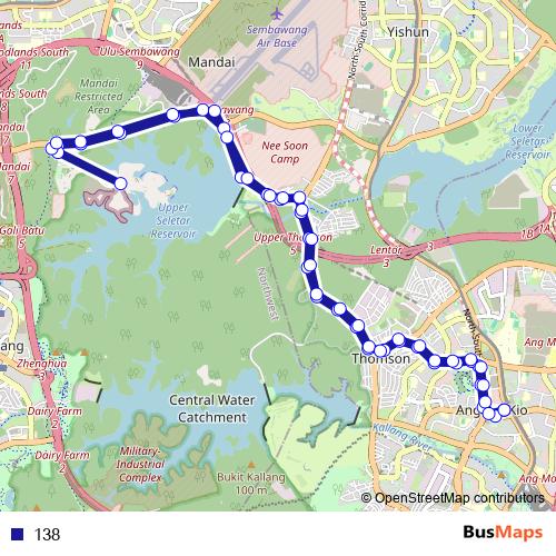 138 bus Line Map