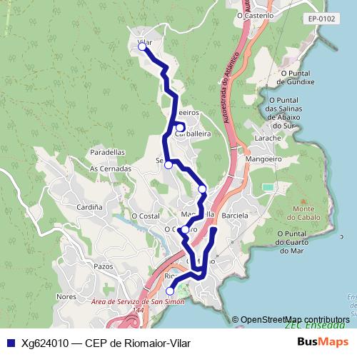 Xg624010 bus Line Map