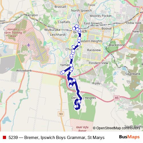 5239 bus Line Map