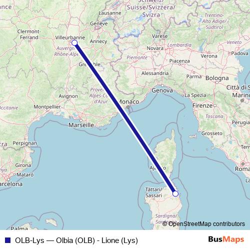 OLB-Lys air Line Map