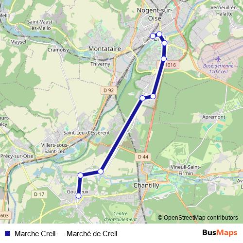Marche Creil bus Line Map