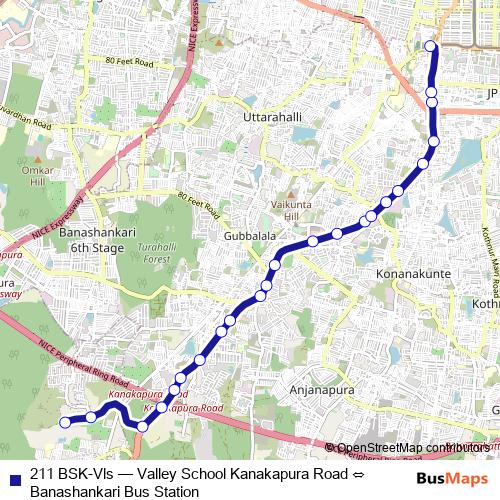 211 BSK-Vls bus Line Map