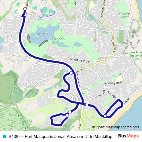 S438 bus Line Map