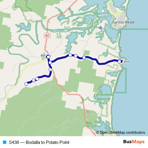 S438 bus Line Map