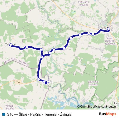 S10 bus Line Map