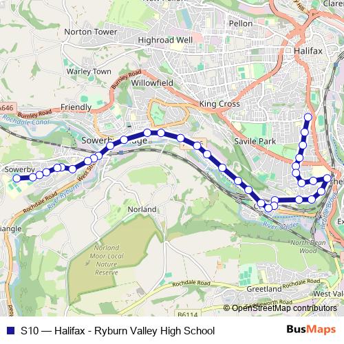 S10 bus Line Map