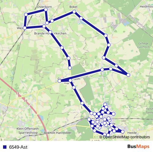 6549-Ast bus Line Map