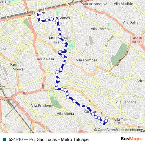 524l-10 bus Line Map