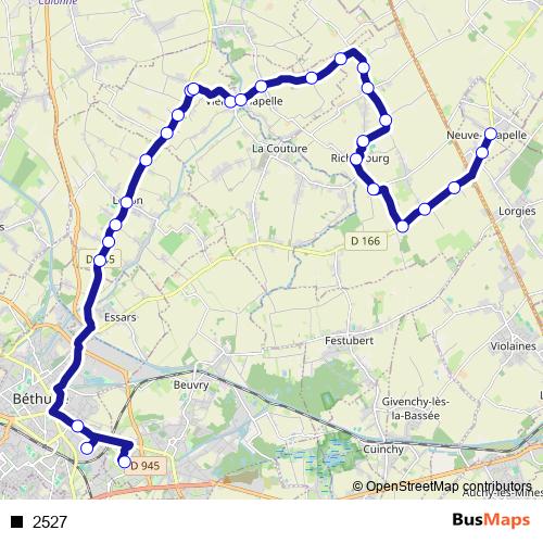 2527 bus Line Map