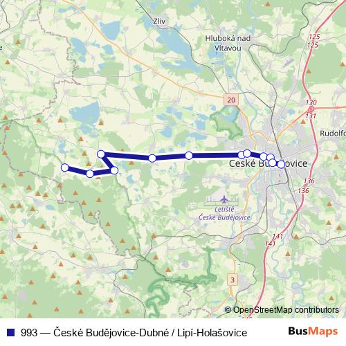 993 bus Line Map