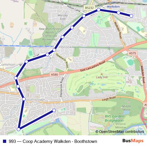 993 bus Line Map