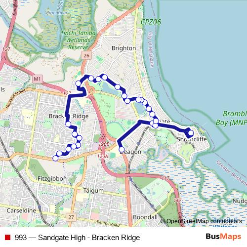 993 bus Line Map