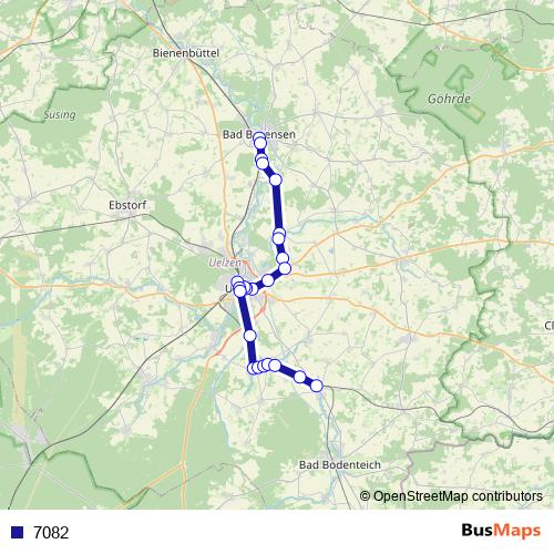 7082 bus Line Map