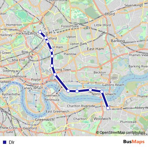 Dlr rail Line Map