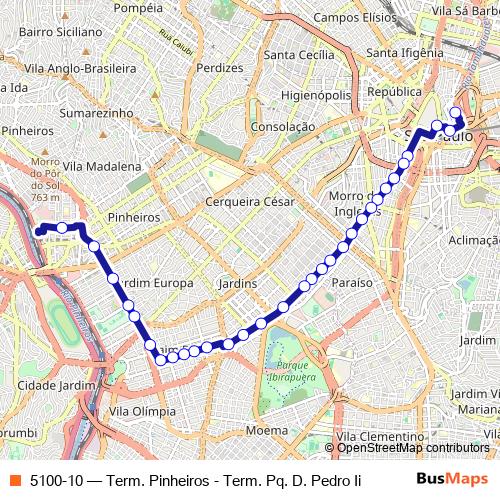 5100-10 bus Line Map