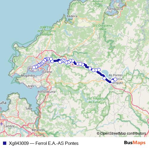 Xg843009 bus Line Map