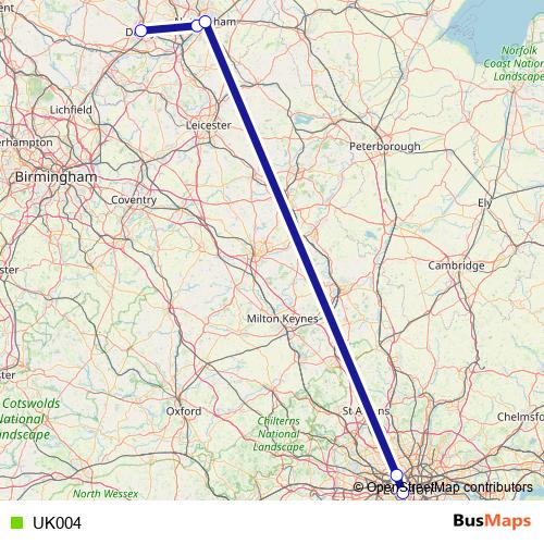 UK004 bus Line Map
