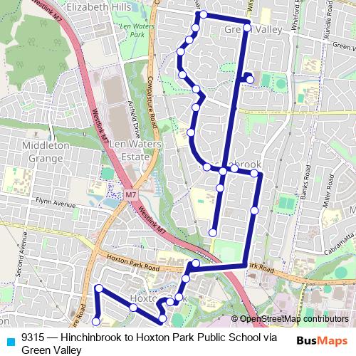 9315 bus Line Map