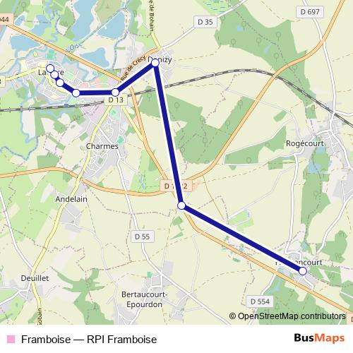 Framboise bus Line Map