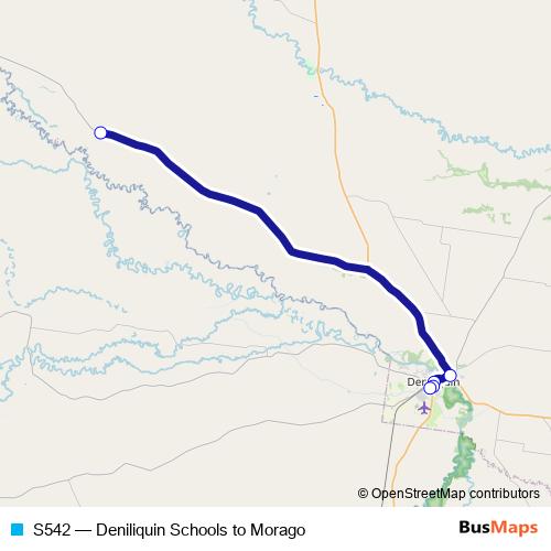 S542 bus Line Map