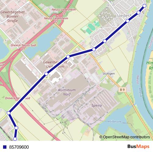 85709600 bus Line Map