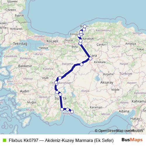 Flixbus Kk0797 bus Line Map