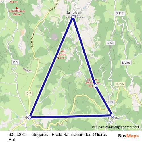 63-Ls381 bus Line Map