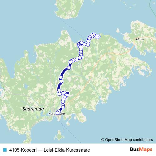 4105-Kopeeri bus Line Map