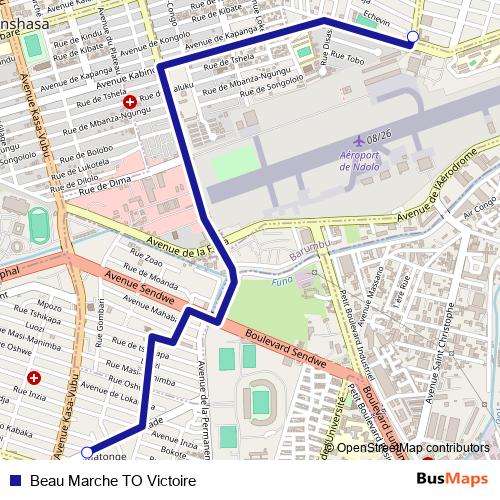 Beau Marche TO Victoire bus Line Map