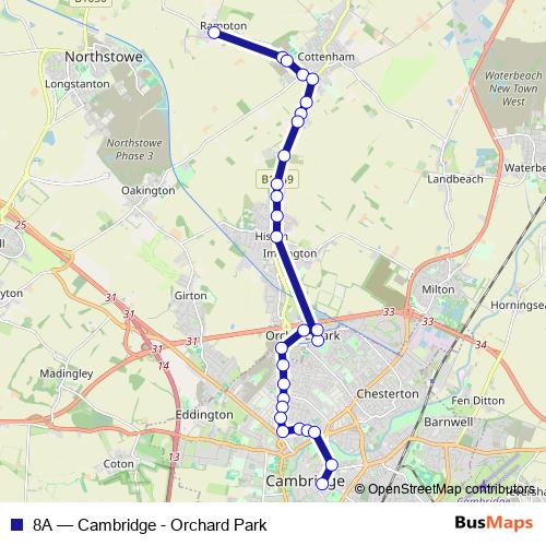 8A bus Line Map