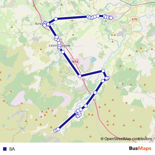 8A bus Line Map