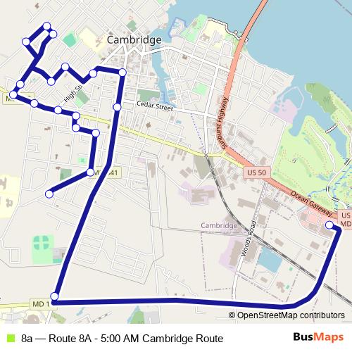 8a bus Line Map