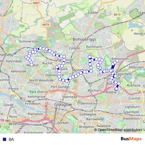 8A bus Line Map