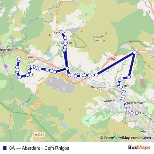 8A bus Line Map