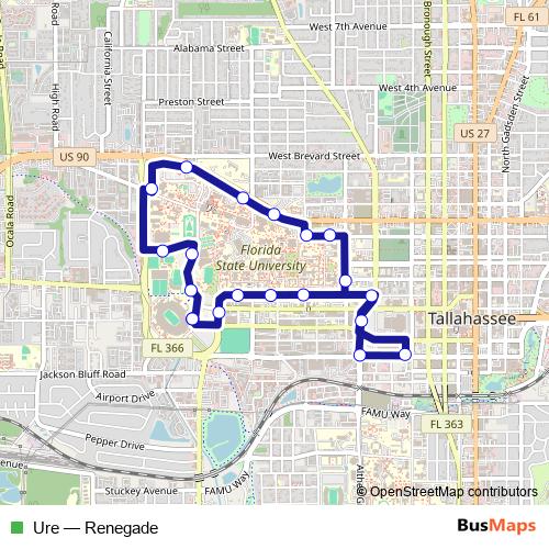 Ure bus Line Map