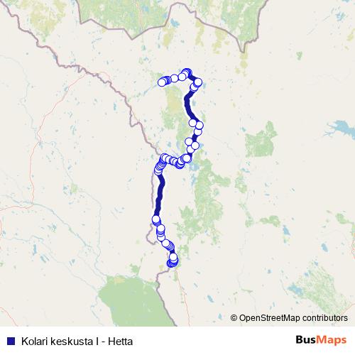 Kolari keskusta I - Hetta bus Line Map