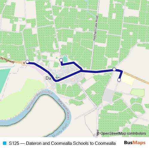 S125 bus Line Map